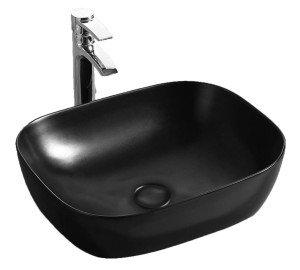 Lavita Czarna Umywalka Nablatowa La Vita Redondo Black 46,5 X 37,5
