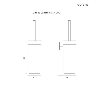 Oltens Gulfoss Szczotka Do Wc Wisząca Z Uchwytem Biała Ceramika/Chrom 82101000