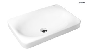 Oltens Kagera Umywalka 60X42 Cm Nablatowa Biała Z Powłoką Smartclean Biała 40803000