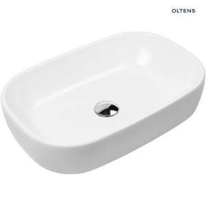 Oltens Jurong Umywalka 54X36 Cm Nablatowa Z Powłoką Smartclean Biała 40804000