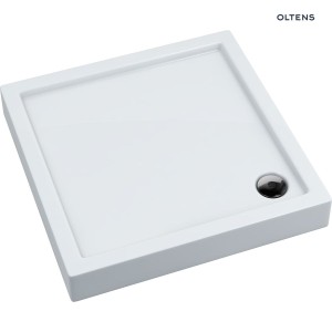 Oltens Vindel Brodzik Kwadratowy 80X80 Cm Akrylowy Biały 17003000