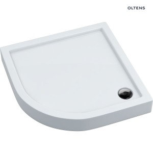 Oltens Vindel Brodzik Półokrągły 80X80 Cm Akrylowy Biały 16003000