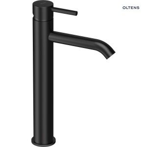 Oltens Molle Bateria Umywalkowa Stojąca Wysoka Czarny Mat 32400300