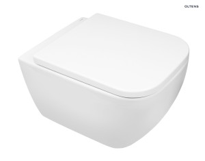 Oltens Zestaw Oltens Vernal Miska Wc Wisząca Purerim Z Powłoką Smartclean Z Deską Wolnoopadającą Slim 42507000