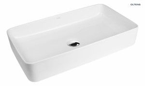 Oltens Solberg Umywalka 62X41,5 Cm Nablatowa Prostokątna Biała 40318000