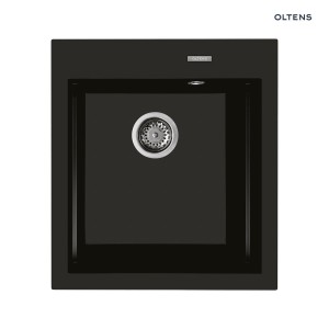 Oltens Gravan Zlewozmywak Granitowy 1-Komorowy 47X51,5 Cm Czarny Mat 72001300