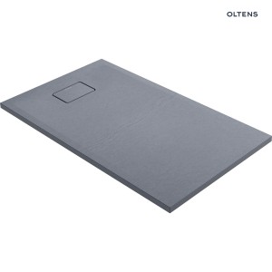Oltens Bergytan Brodzik Prostokątny 120X70 Cm Rocksurface Szary Beton 15102700