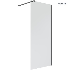 Oltens Bo Ścianka Prysznicowa Walk-In 80 Cm Profil Czarny Mat 22000300