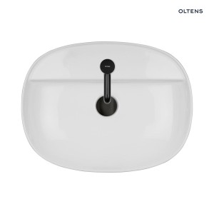 Oltens Hamnes Thin Umywalka 51X39 Cm Nablatowa Owalna Biała 41313000