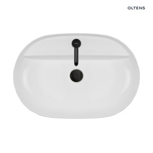 Oltens Hamnes Thin Umywalka 62X42 Cm Nablatowa Owalna Biała 41314000