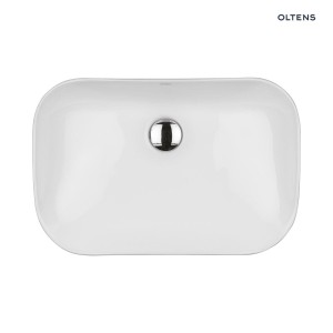 Oltens Solvig Umywalka 51X34 Cm Nablatowa Owalna Biała 40322000