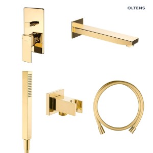 Oltens Zestaw Oltens Gota Zestaw Wannowo-Prysznicowy Podtynkowy Złoty Połysk 36605800