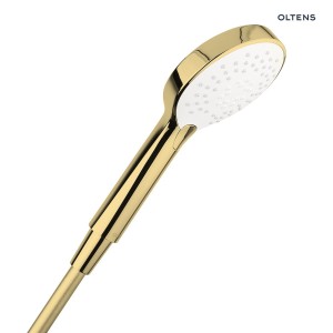 Oltens Driva Easyclick Słuchawka Prysznicowa Złoty Połysk/Biały 37104800