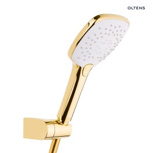 Oltens Driva Easyclick (S) Gide Zestaw Prysznicowy Złoty Połysk/Biały 36008080