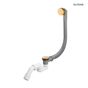 Oltens Oster Syfon Wannowy Automatyczny Z Pokrętłem Złoto Szczotkowane 03001810