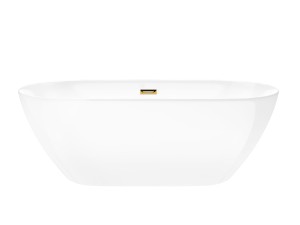 Wanna wolnostojąca Corsan E041 Olvena 170 cm z wykończeniem złotym