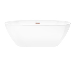 Wanna wolnostojąca Corsan E041 Olvena 160 cm z wykończeniem różowe złoto