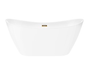 Wanna wolnostojąca Corsan E043 Nauti 160 cm z wykończeniem złotym