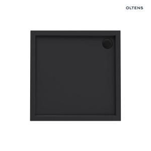 Oltens Superior brodzik 90x90 cm kwadratowy akrylowy czarny mat 17001300