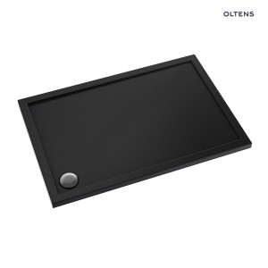Oltens Superior brodzik 140x90 cm prostokątny akrylowy czarny mat 15007300