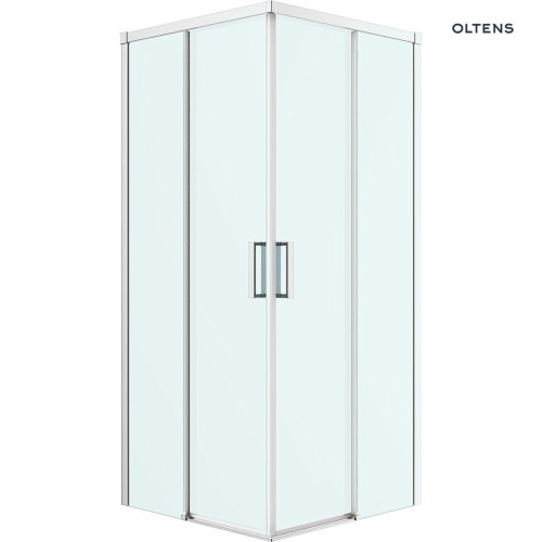 Oltens Breda kabina prysznicowa 90x90 cm kwadratowa chrom/szkło przezroczyste 20006100