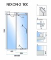DRZWI PRYSZNICOWE NIXON-2 CHROM 150 L