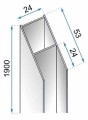 ADAPTER POSZERZA SLIM N - DO KABIN/DRZWI N 190 cm