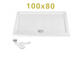 BRODZIK SAVOY WHITE 90X90X6cm + SYFON