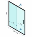 DRZWI PRYSZNICOWE RAPID SLIDE BLACK 100