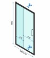 DRZWI PRYSZNICOWE RAPID SLIDE BLACK 140