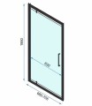 DRZWI PRYSZNICOWE RAPID SWING BLACK 80