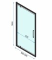 DRZWI PRYSZNICOWE RAPID SWING BLACK 80