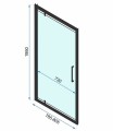 DRZWI PRYSZNICOWE RAPID SWING BLACK 80