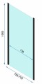 DRZWI PRYSZNICOWE RAPID FOLD BLACK 100