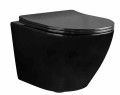 WC - CARLO MINI RIMLESS DUROPLAST/FLAT/ZM BLACK