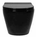 WC - CARLO MINI RIMLESS DUROPLAST/FLAT/ZM BLACK