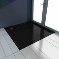 BRODZIK SAVOY BLACK 80x100x6cm + SYFON