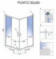 KABINA PUNTO CHROM 80x100