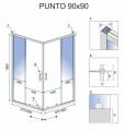 KABINA PUNTO CHROM 80x100