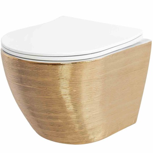 WC - CARLO MINI RIML DUR/FLAT/ZM GOLD BRUSH/WHITE