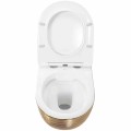 WC - CARLO MINI RIML DUR/FLAT/ZM GOLD BRUSH/WHITE