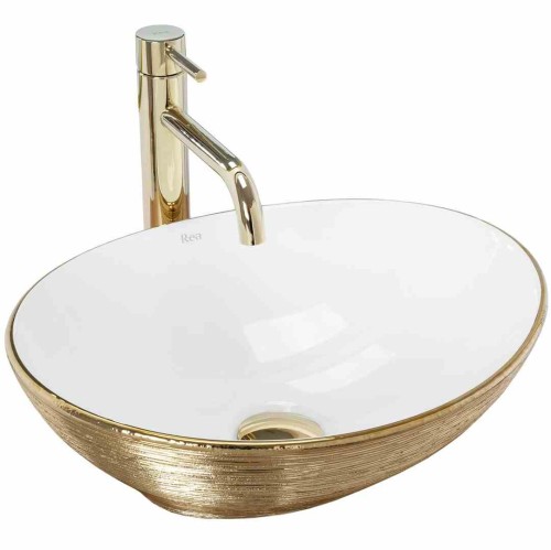 UMYWALKA SOFIA GOLD BRUSH/WHITE - NABLATOWA