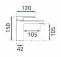 BATERIA UMYWALKOWA MY2061-2B HASS CZARNA NISKA