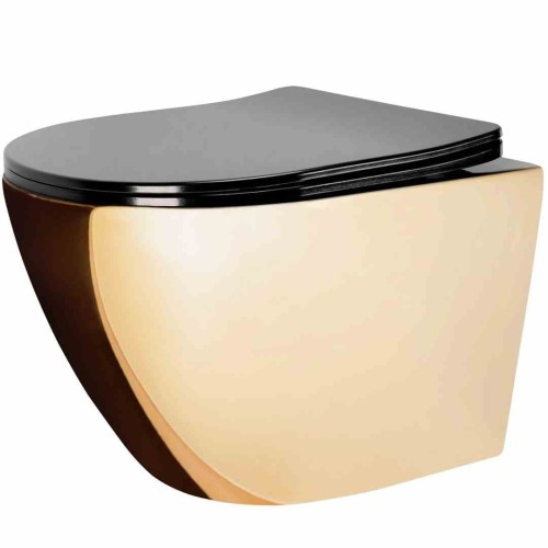 WC - CARLO MINI RIMLESS DUROPLA/FLAT/ZM GOLD/BLACK