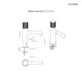 Oltens Hamnes bateria umywalkowa stojąca chrom 32306100