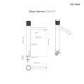 Oltens Hamnes bateria umywalkowa stojąca wysoka chrom 32505100