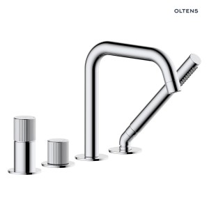 Oltens Hamnes bateria wannowo-prysznicowa 4-otworowa kompletna chrom 34202100