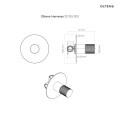 Oltens Hamnes bateria prysznicowa podtynkowa kompletna czarny mat 33105300