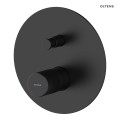 Oltens Hamnes bateria wannowo-prysznicowa podtynkowa kompletna czarny mat 34106300