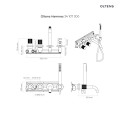 Oltens Hamnes bateria wannowo-prysznicowa podtynkowa 4-otworowa kompletna czarny mat 34107300